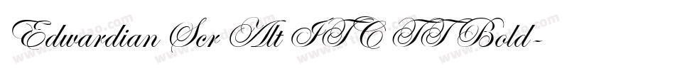 Edwardian Scr Alt ITC TT Bold字体转换